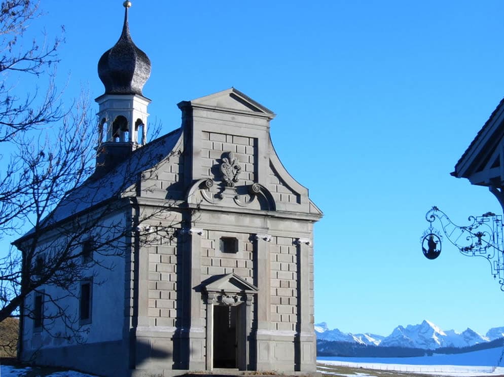 La cappella di San Meinrado sul monte Etzel, sopra Einsiedeln