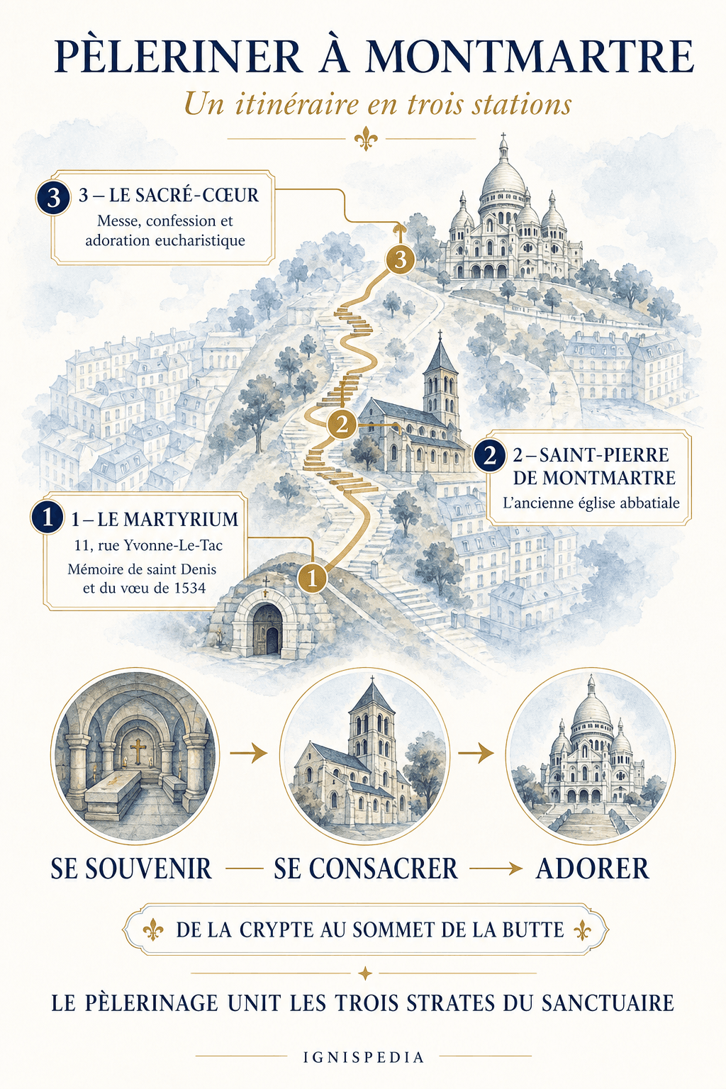 Itinéraire de pèlerinage du Martyrium au Sacré-Cœur de Montmartre