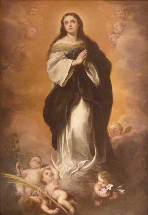 A Imaculada Conceição pintada por Murillo cerca de 1670