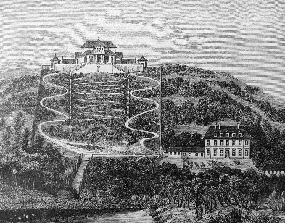 Церковь обета и резиденция отцов в 1877 году