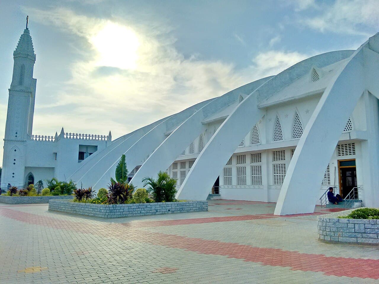 Seitenansicht der Morning-Star-Kirche von Velankanni