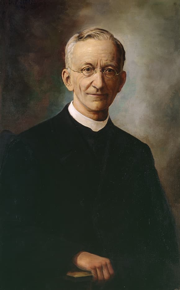Yaşlı Léon Dehon'un boyanmış portresi, Wikimedia Commons künyesinde 1920 tarihli