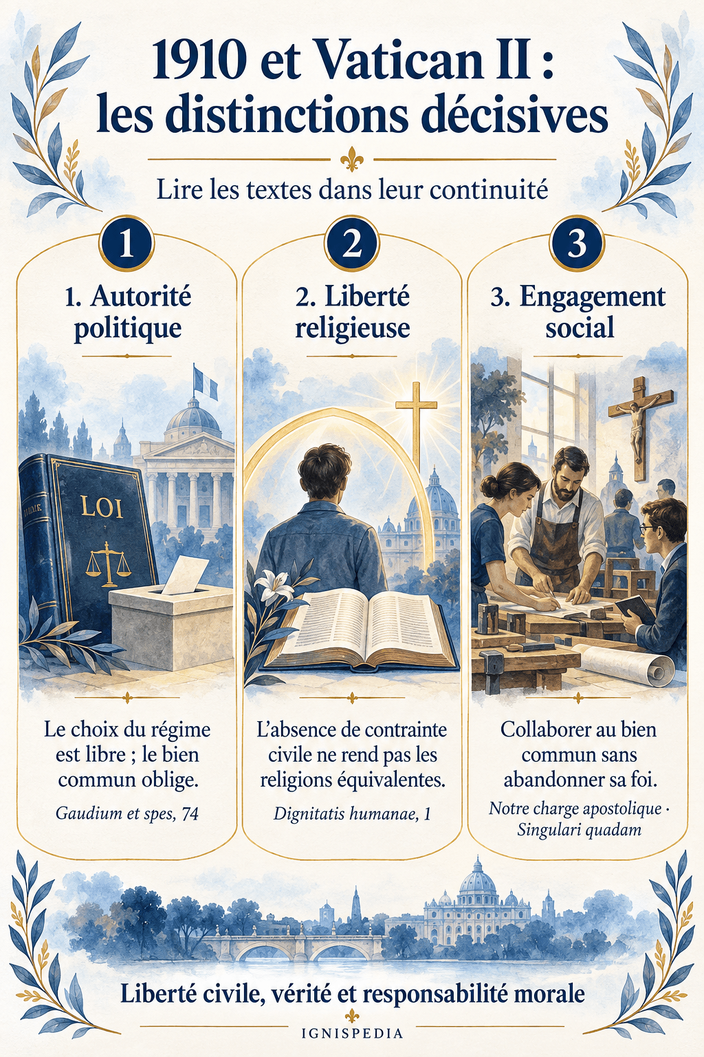 Autorità politica, libertà religiosa e impegno sociale : le distinzioni della continuità dottrinale