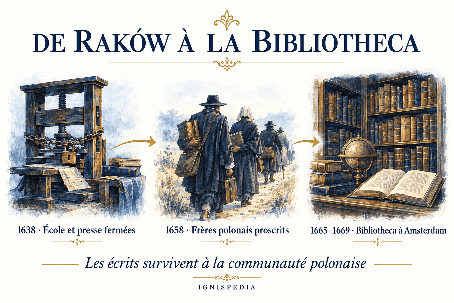 Fermeture de Raków, proscription des Frères polonais et publication de la Bibliotheca