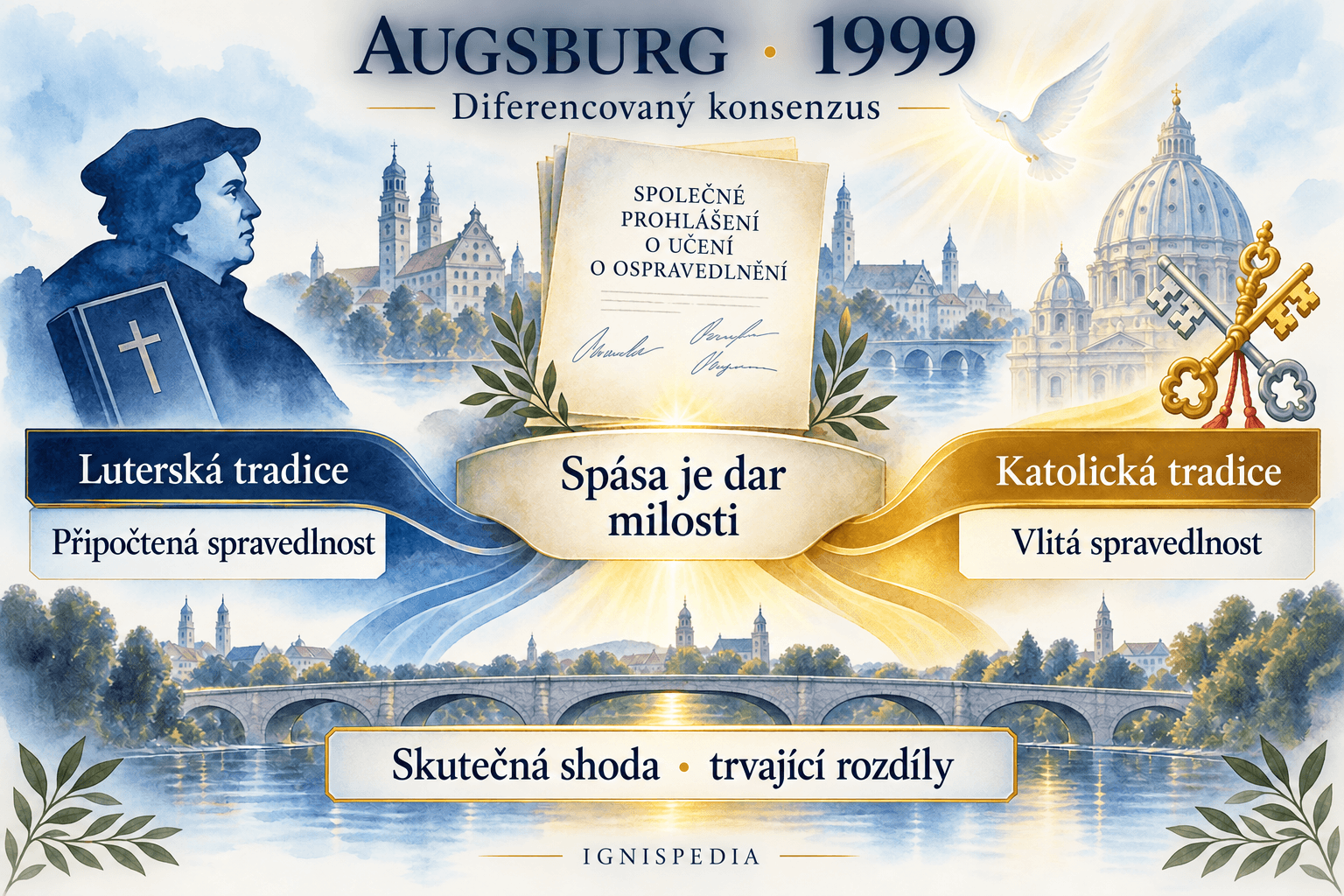 Augsburská dohoda z roku 1999: spása je darem milosti, při zachovaných naukových rozdílech