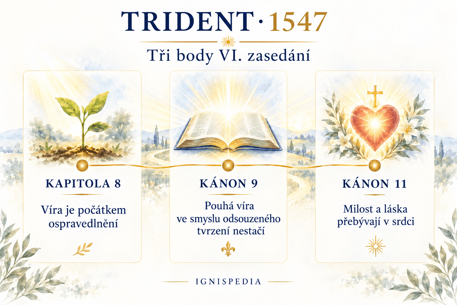 Tři orientační body VI. zasedání Tridentského koncilu: kapitola 8, kánony 9 a 11