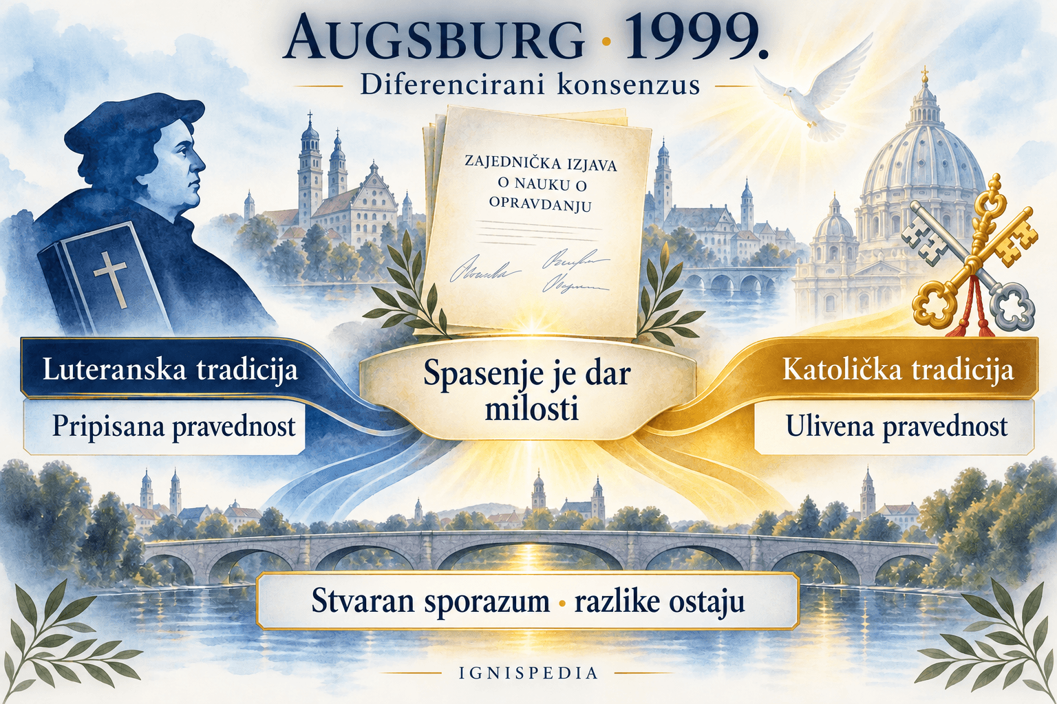 Augsburški sporazum iz 1999.: spasenje je dar milosti, uz zadržane doktrinarne razlike