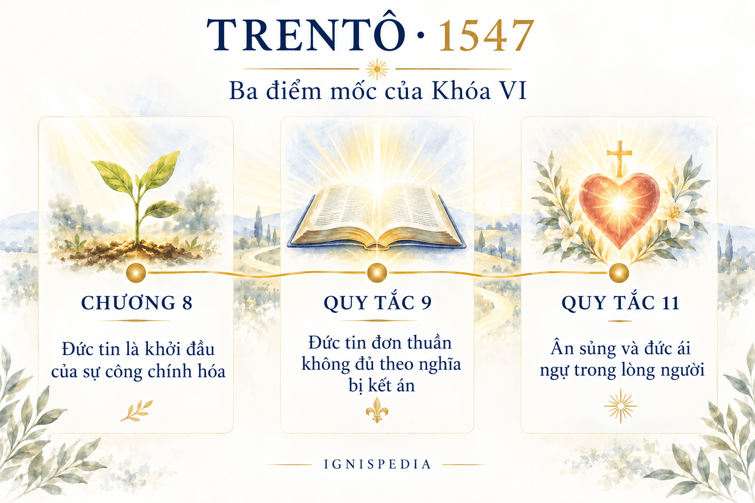 Ba mốc của khóa VI Công đồng Trentô : chương 8, quy tắc 9 và 11