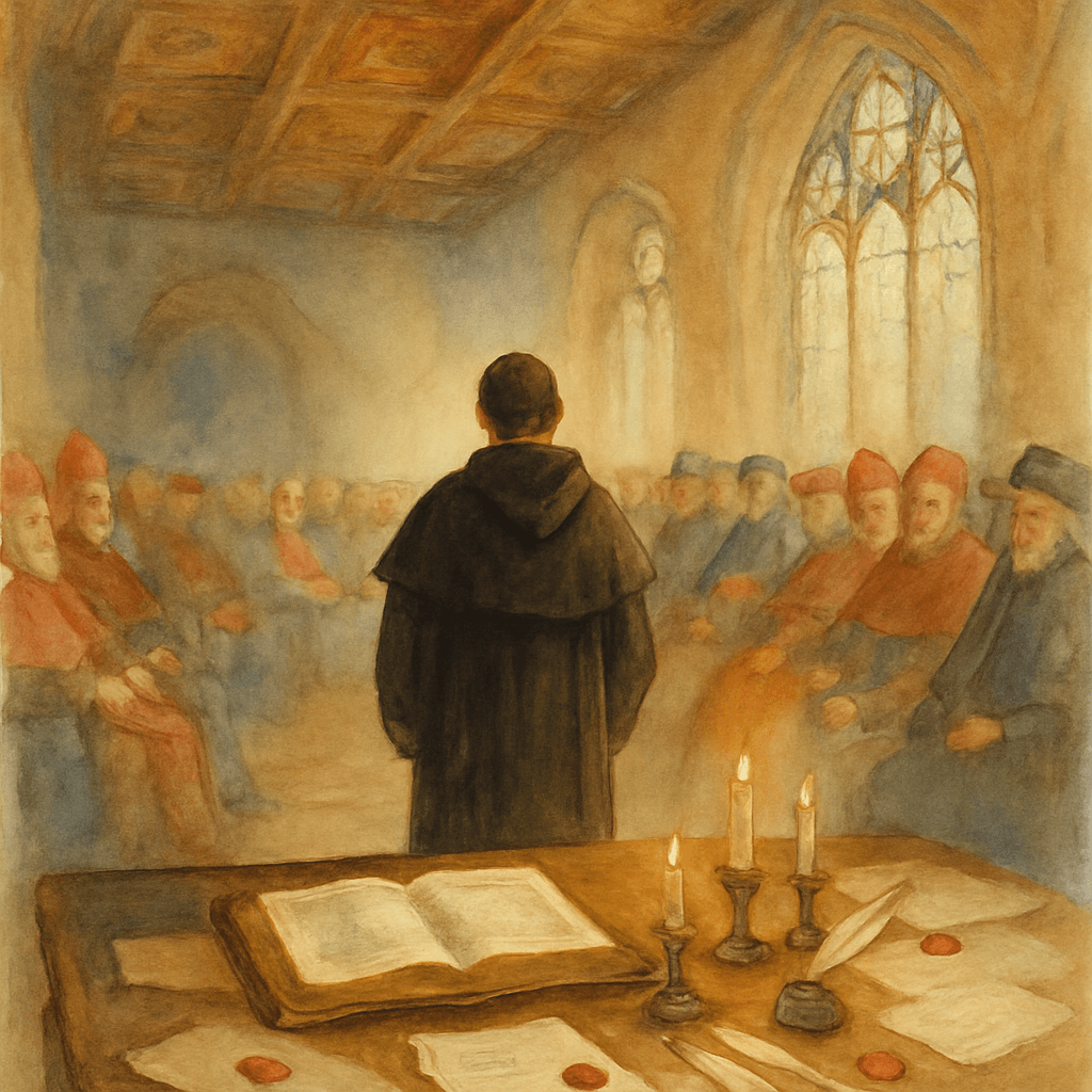 Martín Lutero en la Dieta de Worms en 1521
