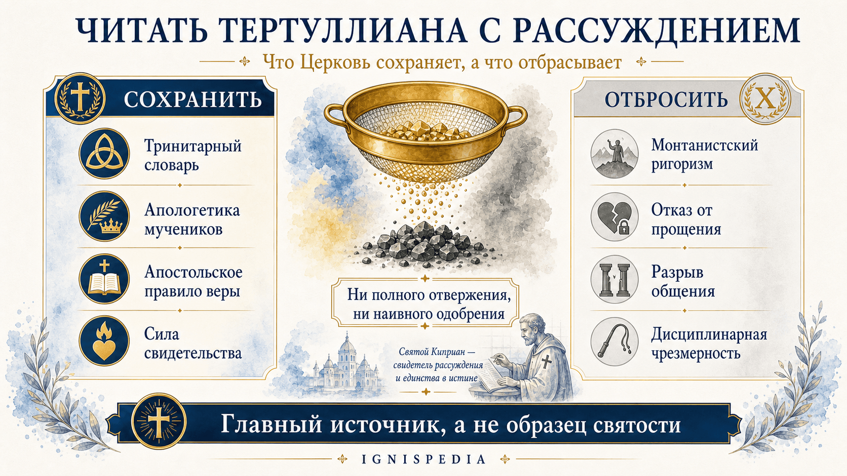 Инфографика: читать Тертуллиана с рассуждением