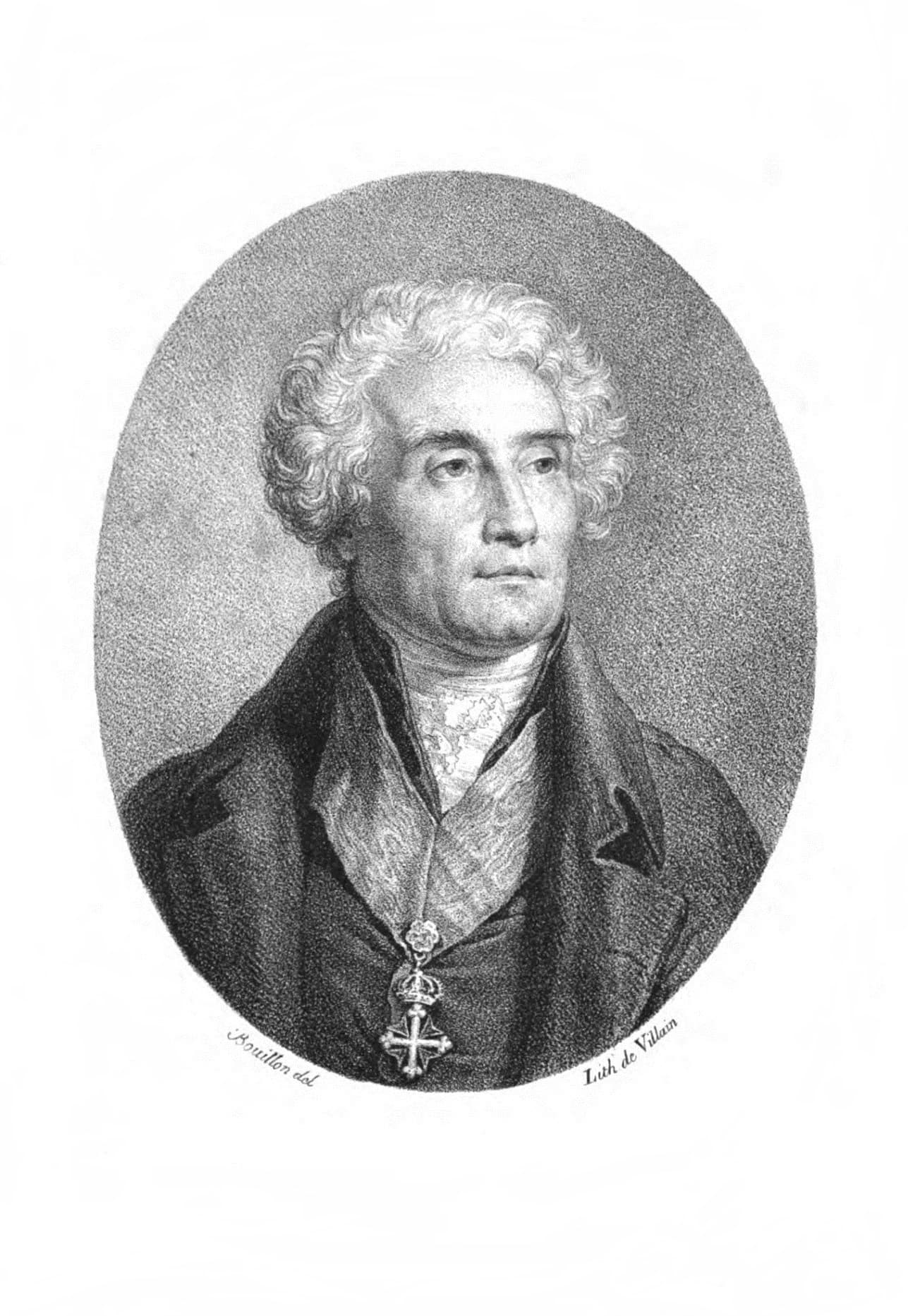 Engraved portrait of Joseph de Maistre published in the early 19th century