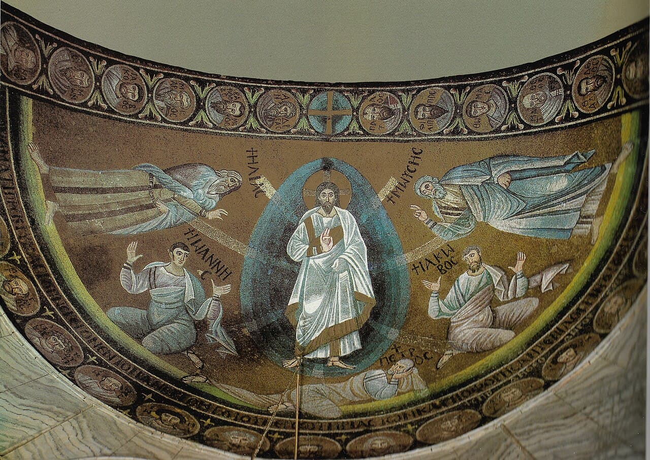 Mosaico della Trasfigurazione nell'abside del monastero di Santa Caterina del Sinai