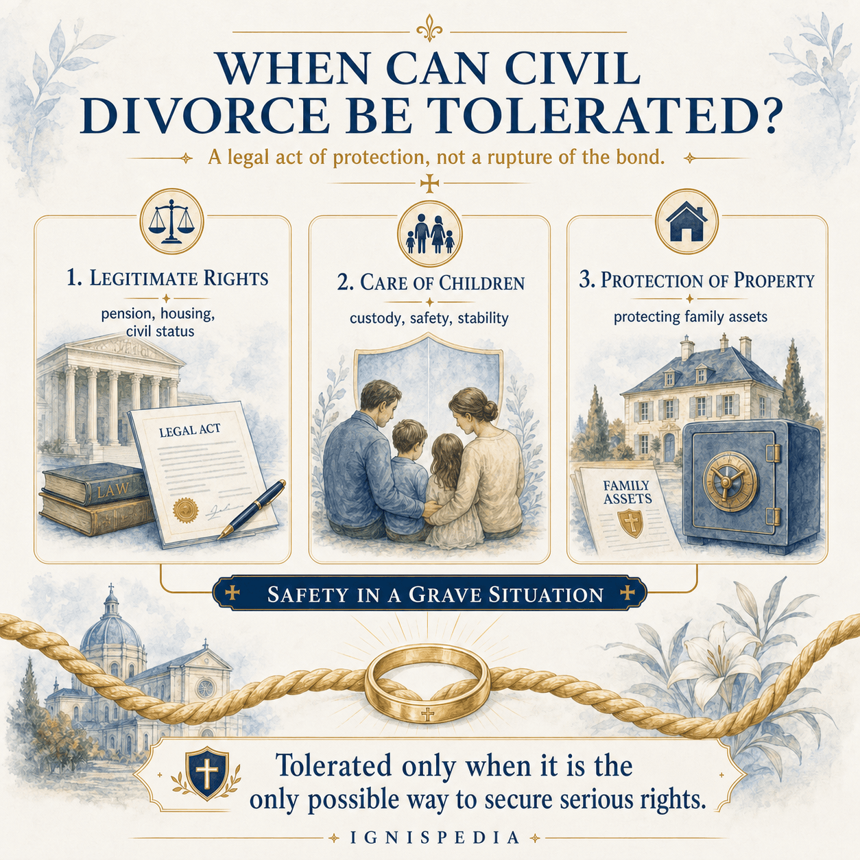 Infographic showing when civil divorce can be tolerated