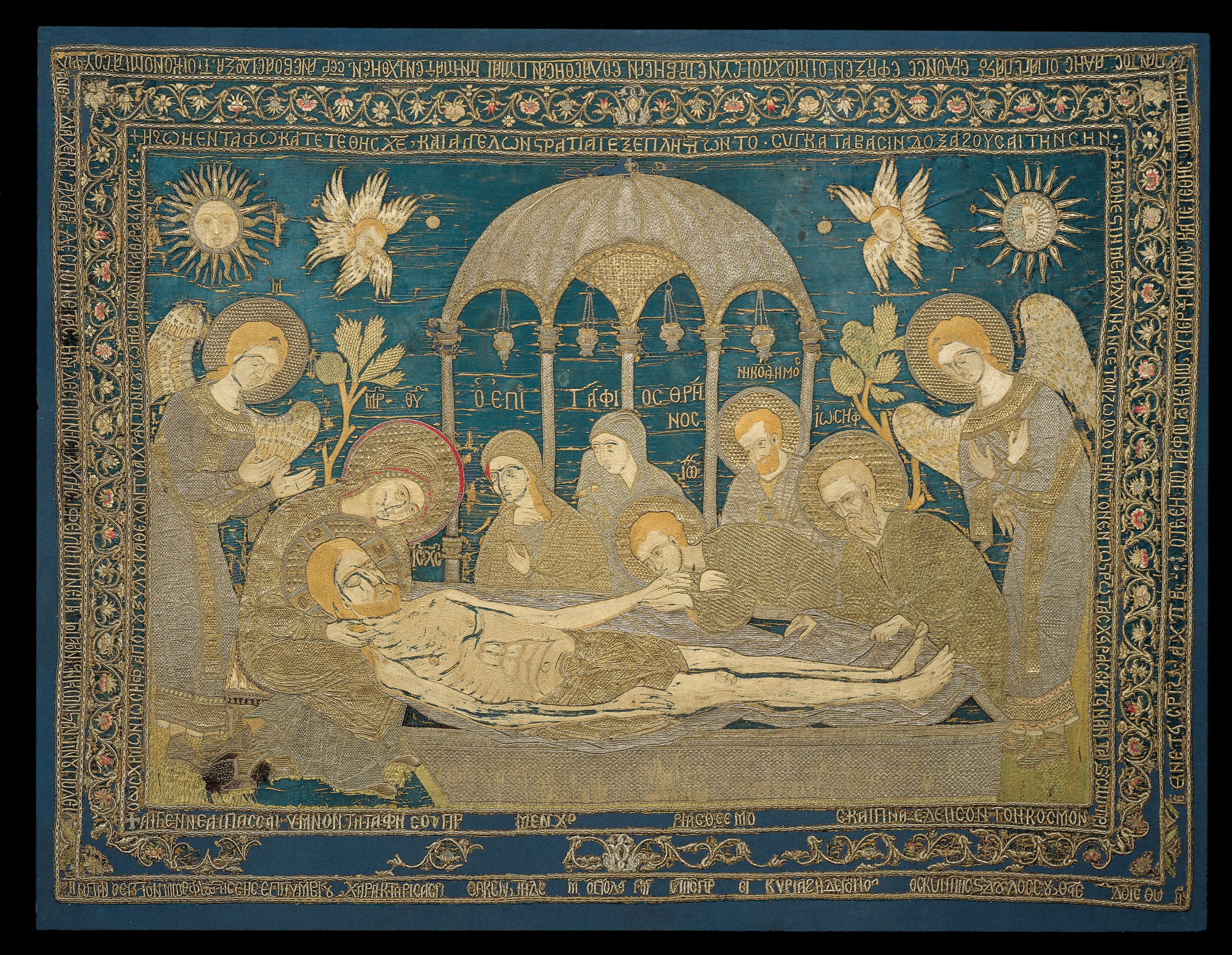 Von Despoineta gestickter Epitaphios
