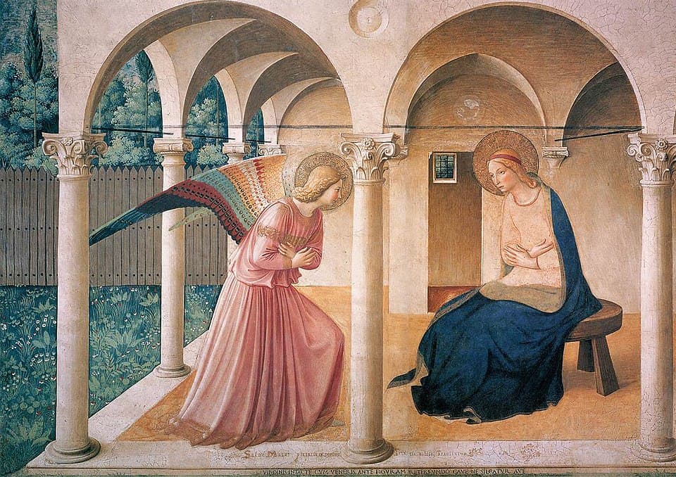 La Anunciación, fresco de Fra Angelico