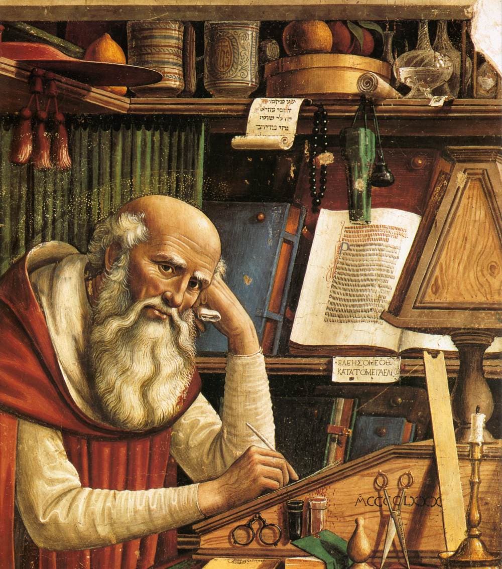 Święty Hieronim w swojej pracowni, fresk Domenica Ghirlandaia we Florencji