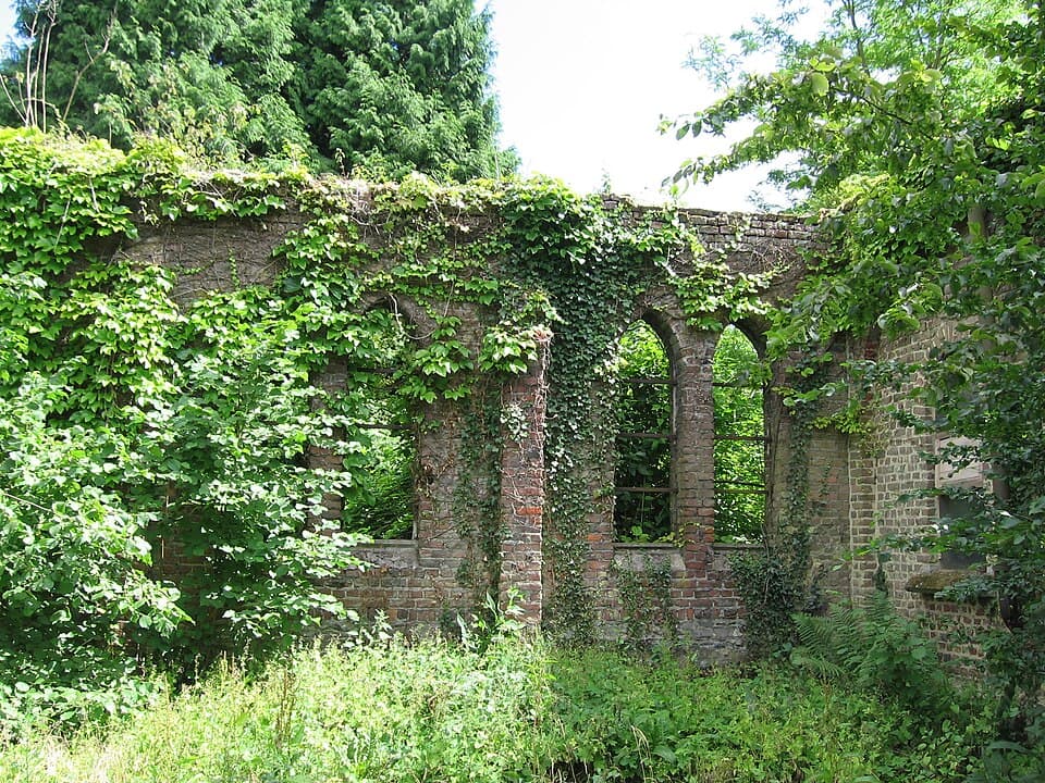Ruins of the former Saulchoir abbey at Kain, photographed in 2010.