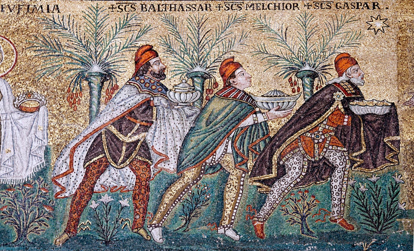 Mosaik der drei Magier in Sant'Apollinare Nuovo in Ravenna