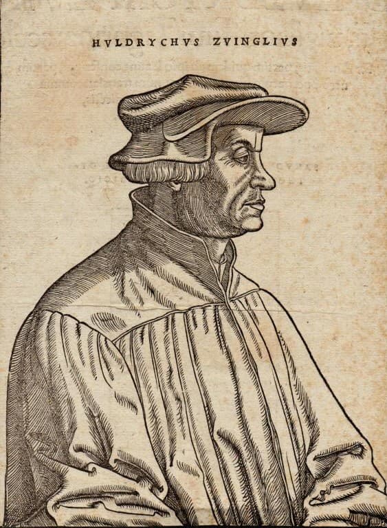 Ulrich Zwingli, portrait gravé par Hans Asper en 1531.